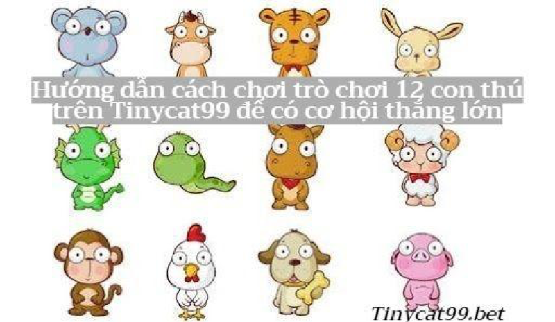 cách chơi 12 con thú trên Tinycat99, 12 con thu tinycat99, cach choi 12 con thu tinycat99