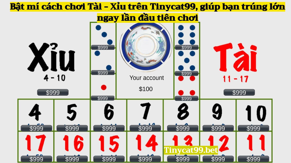 Cách chơi tài xỉu tinycat99, tài xỉu tinycat99, tai xiu tinycat99, chơi tài xỉu tinycat99