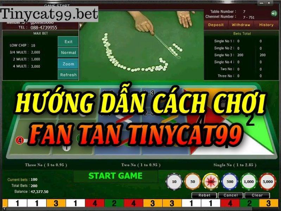 Hướng dẫn chơi FanTan Tinycat99, huong dan choi fantan, cách chơi fantan, cach choi fantan tinycat99